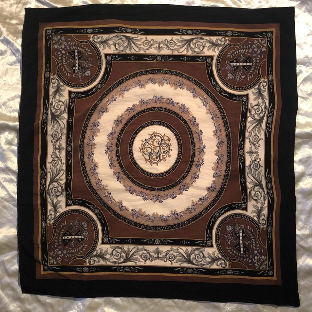 Vintage silk European design scarf